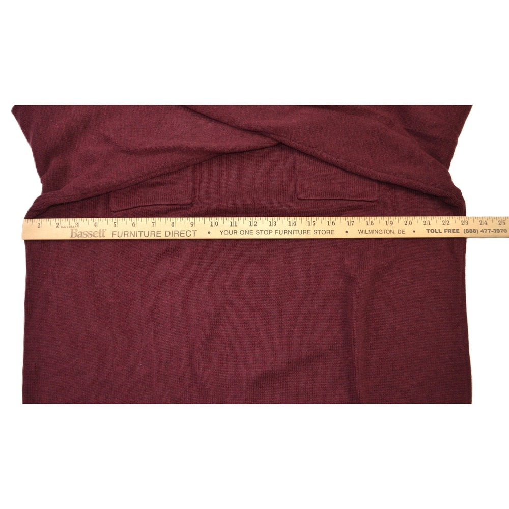 Banana Republic Mens Burgundy Mock Neck Button Pocket Sweater Size L - Picture 6 of 8